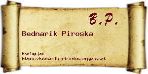 Bednarik Piroska névjegykártya